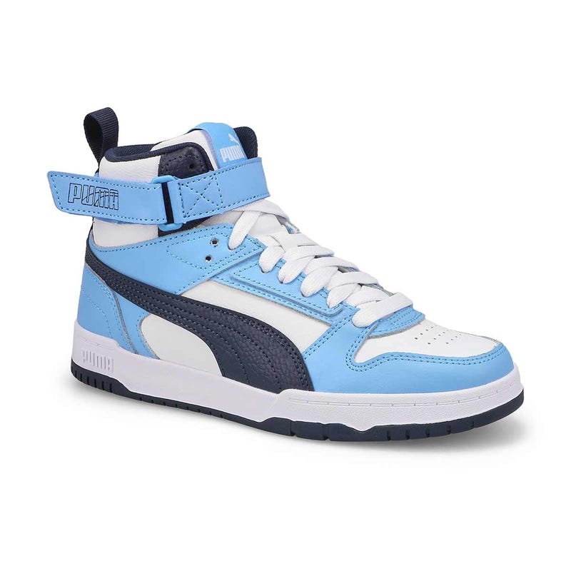 Kids'  RBD Game Jr High Top Sneaker - White/Navy/Light Blue