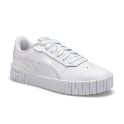 Grls Carina 2.0 Jr Lace Up Sneaker - White/Silver