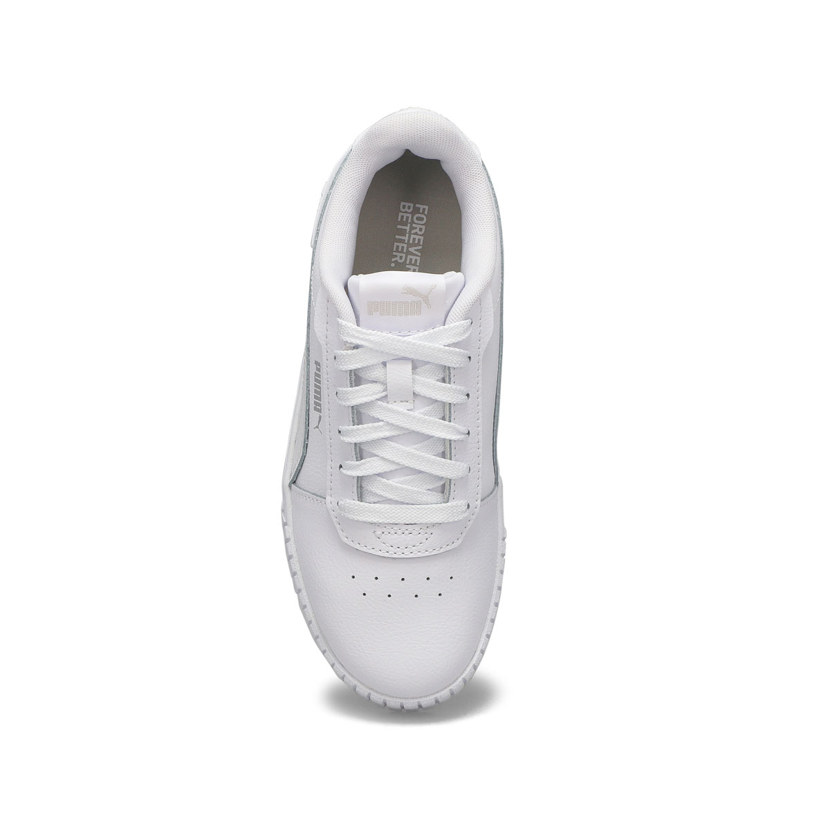 Girls' Carina 2.0 Jr Lace Up Sneaker - White/Silver