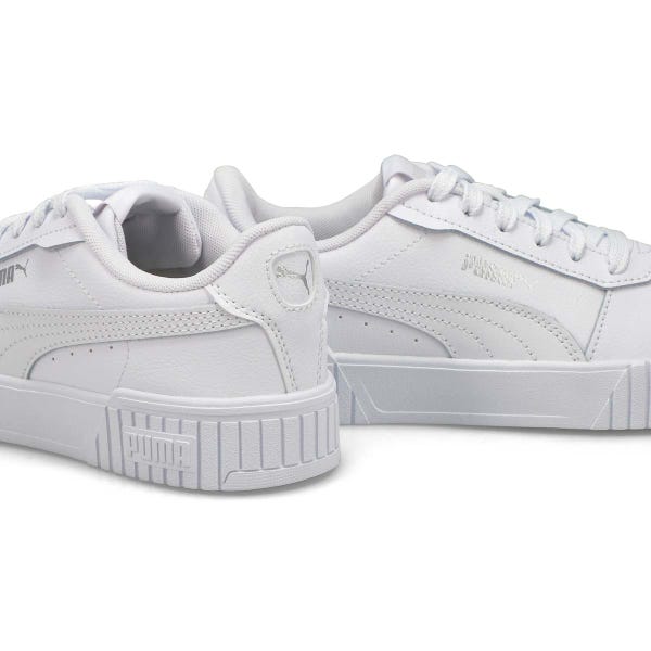 Girls' Carina 2.0 Jr Lace Up Sneaker - White/Silver