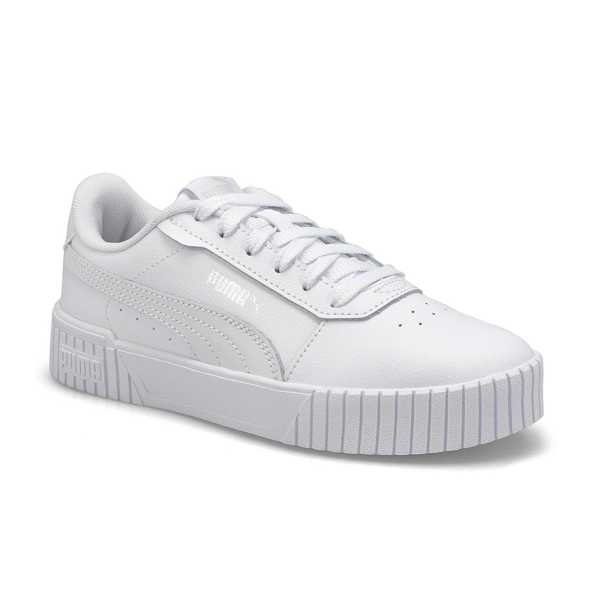 Girls' Carina 2.0 Jr Lace Up Sneaker - White/Silver