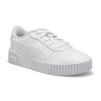 Girls' Carina 2.0 PS Lace Up Sneaker - White/Silver