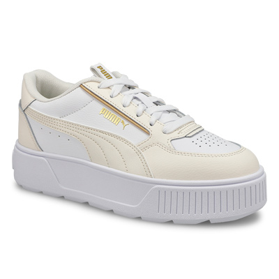 Lds Karmen Rebelle Platform Sneaker - White/Gold