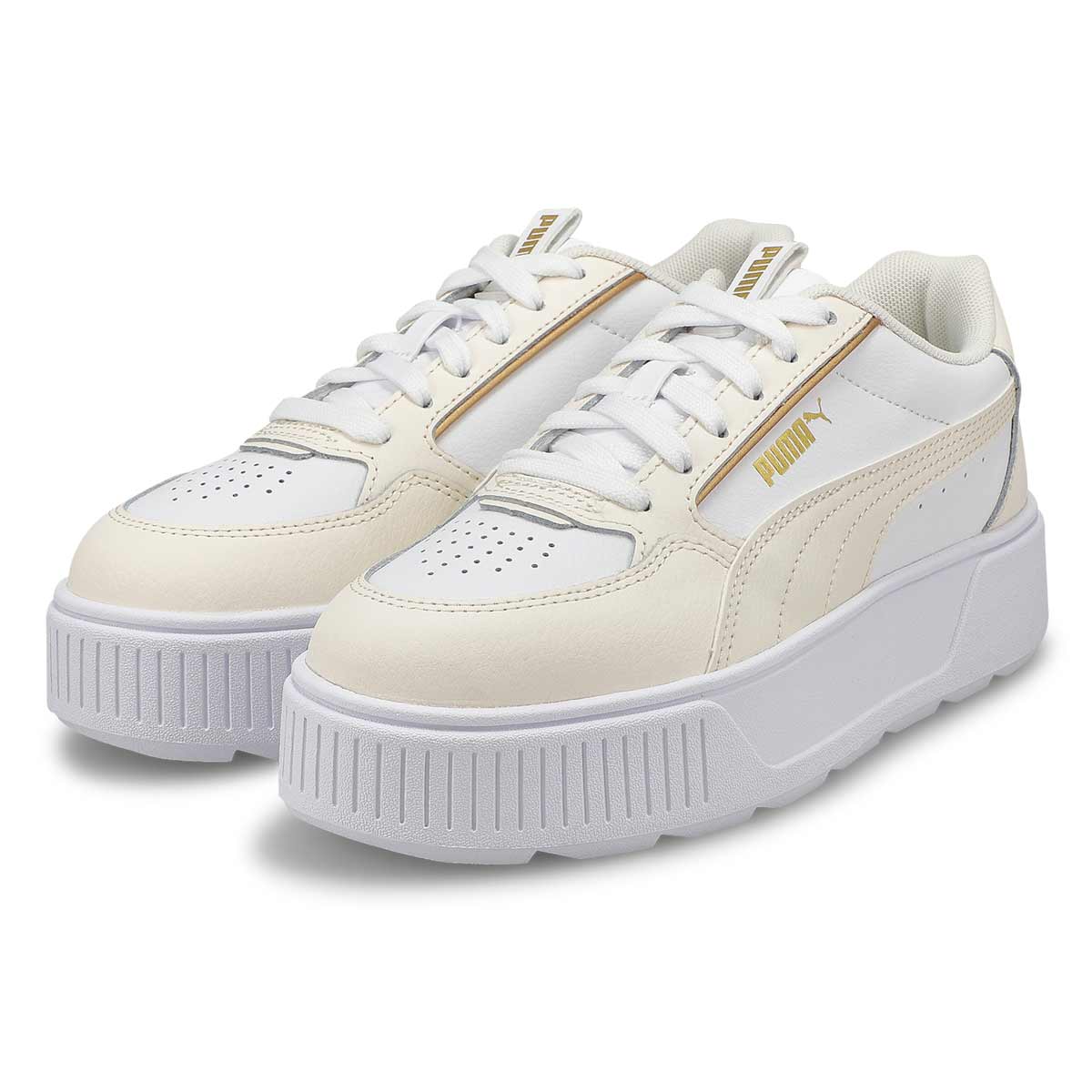 Women's Karmen Rebelle Platform Sneaker - White/Gold