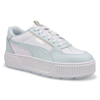 Ladies Karmen Rebelle Platform Sneaker- White/Dewdrop/Silver