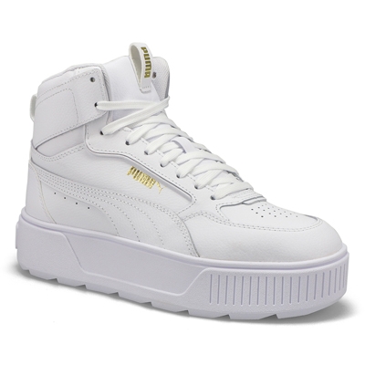 Lds Karmen Rebelle Mid Platform Sneaker - White