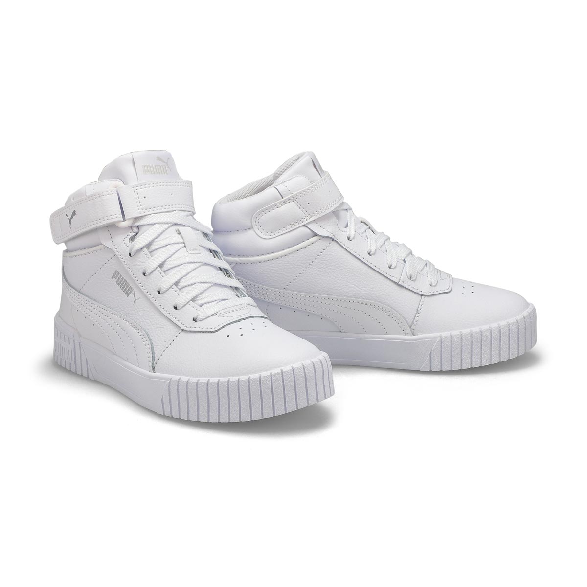 Puma Girls' Carina 2.0 Mid Sneaker - White | SoftMoc.com