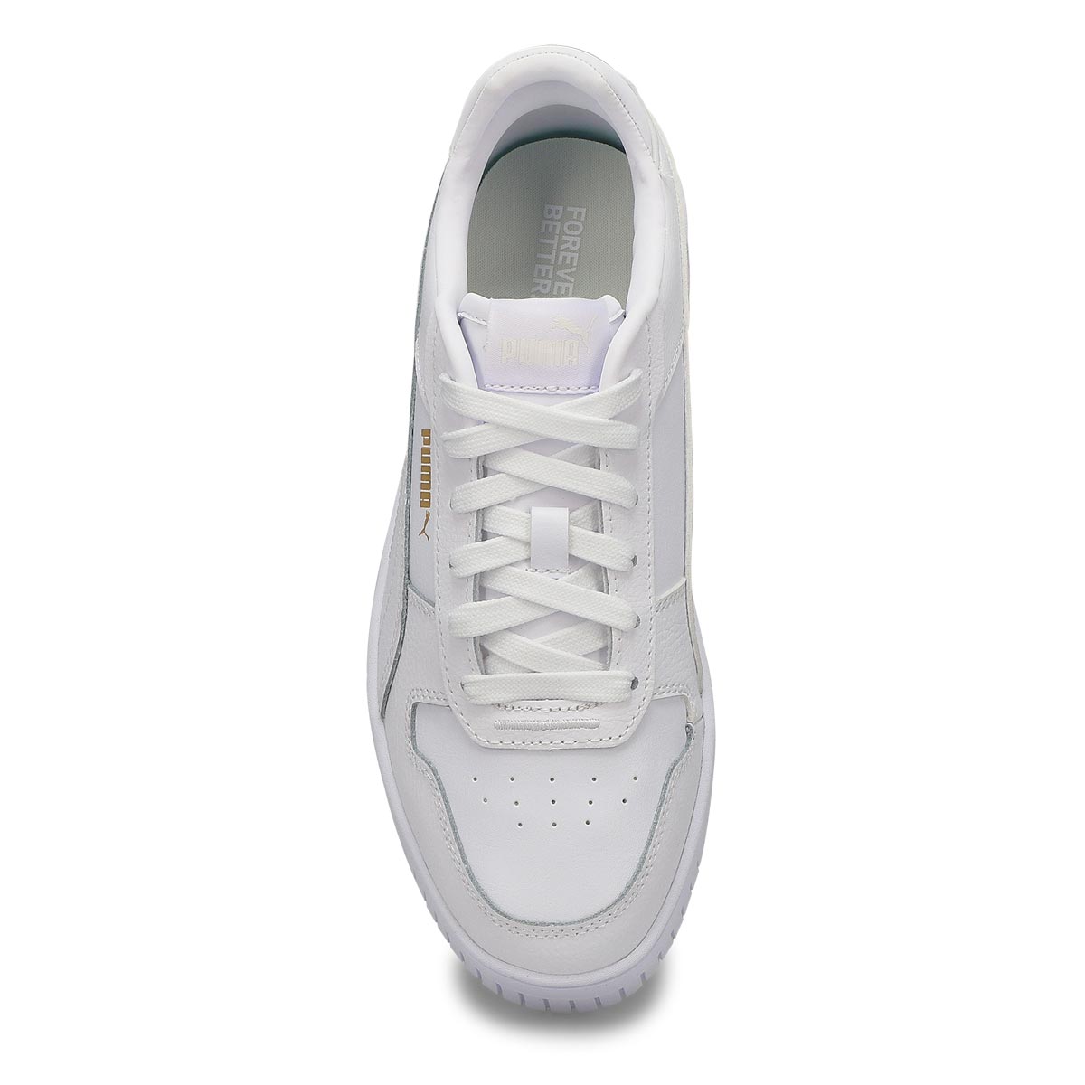 Puma Women's Carina Street Sneaker - White/Go | SoftMoc.com
