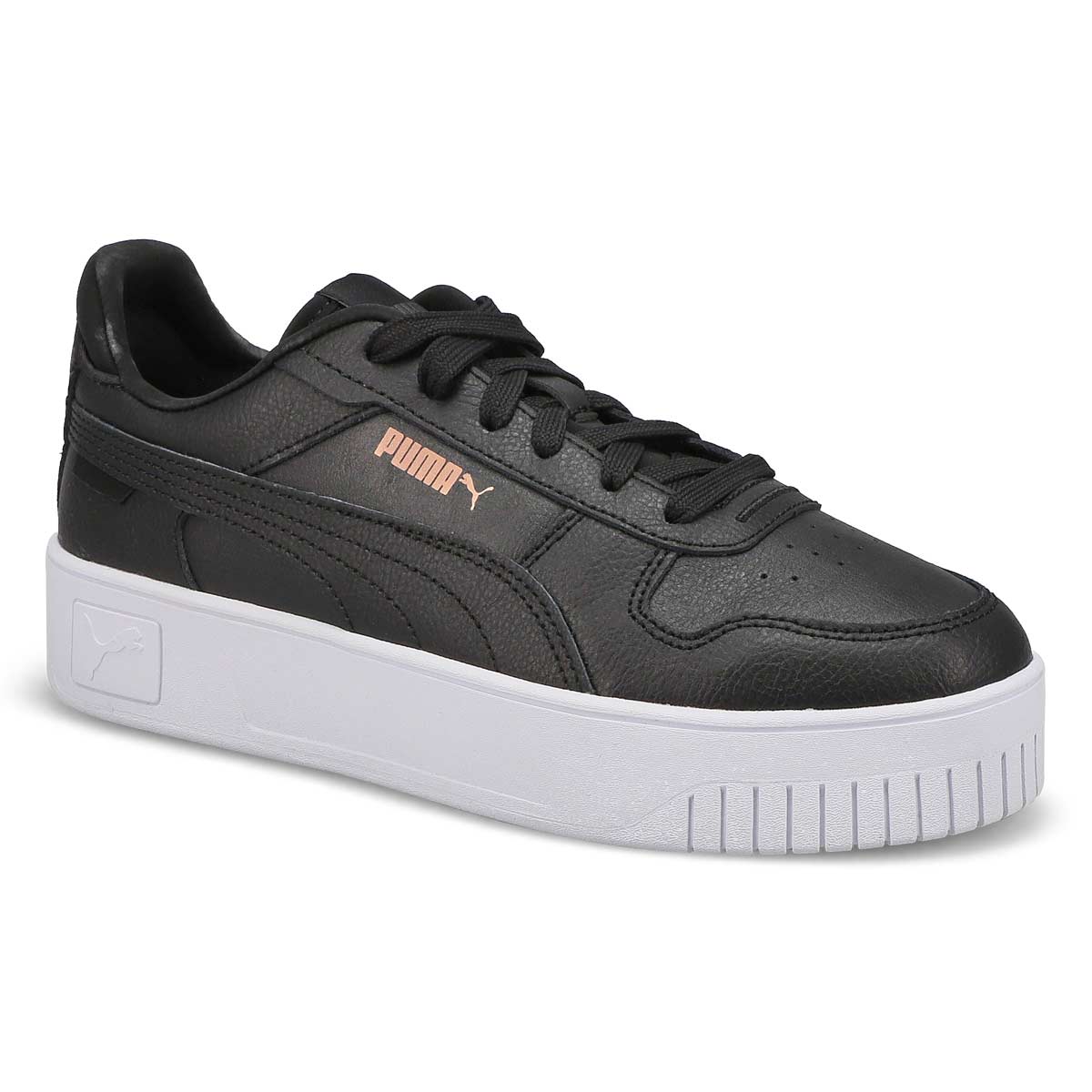 Puma Women's Carina Street Sneaker- Black/Ros | SoftMoc.com