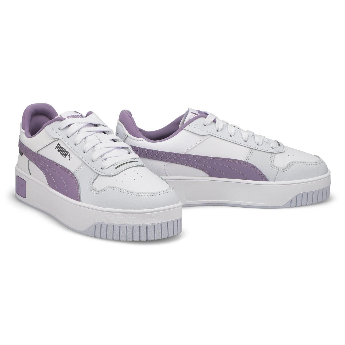 Women's  Carina Street Lace Up Sneaker - White/Pale Plum/Silver
