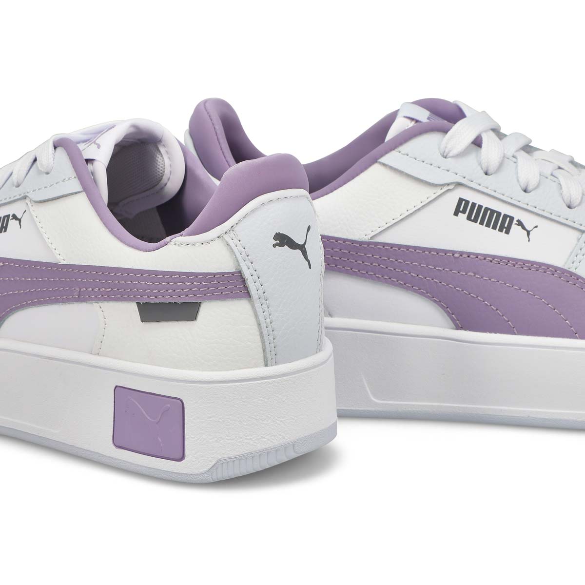 Women's  Carina Street Lace Up Sneaker - White/Pale Plum/Silver