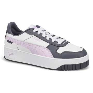 Women's Carina Street Lace Up Sneaker - White/Blac