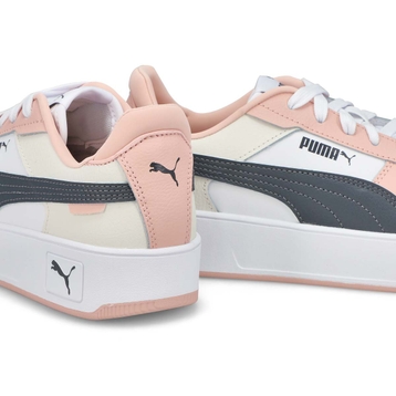 Women's Carina Street Lace Up Sneaker - White/Blac