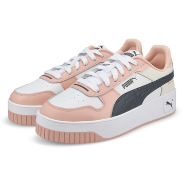 Women's Carina Street Lace Up Sneaker - White/Blac
