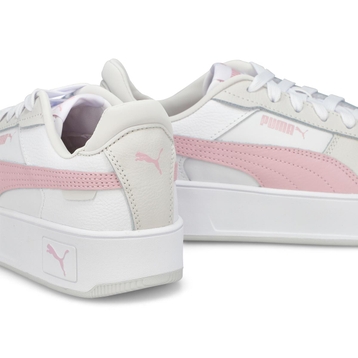 Woen's Carina Street Lace Up Sneaker - White/Grey/
