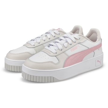 Woen's Carina Street Lace Up Sneaker - White/Grey/