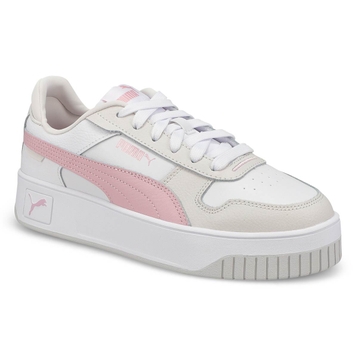 Woen's Carina Street Lace Up Sneaker - White/Grey/