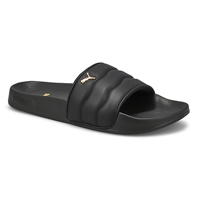 Lds Leadcat 2.0 Puffy Slide Sandal - Black/Gold