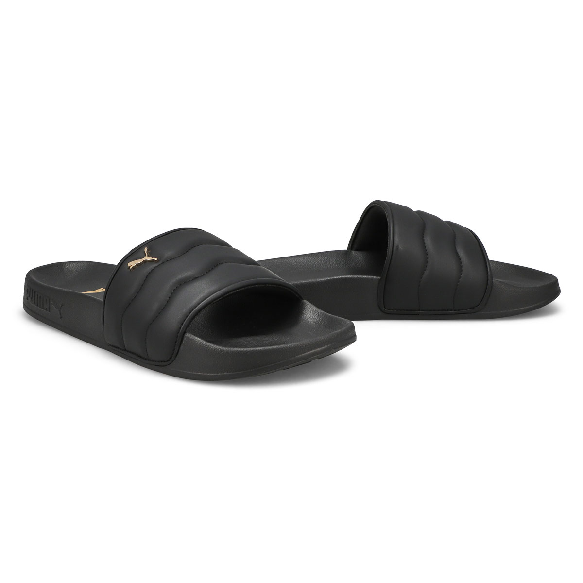 Women's Leadcat 2.0 Puffy Slide Sandal - Black/Gold