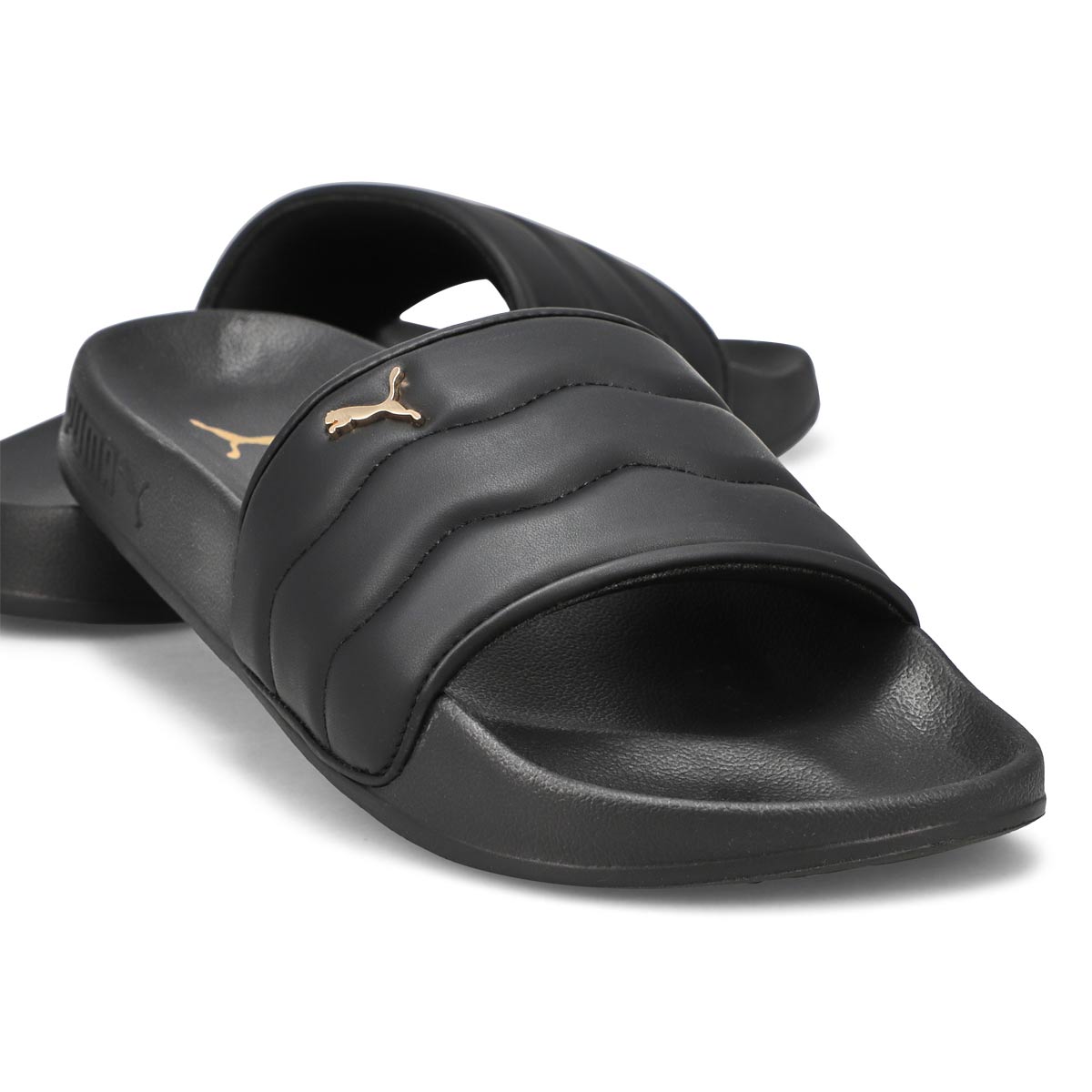 Women's Leadcat 2.0 Puffy Slide Sandal - Black/Gold