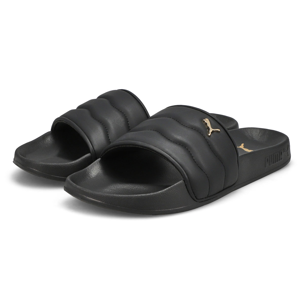 Women's Leadcat 2.0 Puffy Slide Sandal - Black/Gold