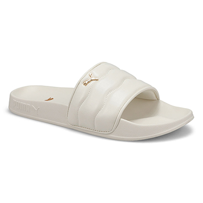 Lds Leadcat 2.0 Puffy Slide Sandal - White/Gold