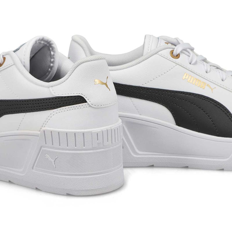 Baskets KARMEN WEDGE, blanc/noir/or, femmes