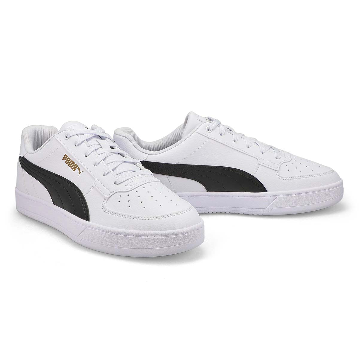 Puma Men's Caven 2.0 Sneaker - White/ Gold | SoftMoc.com