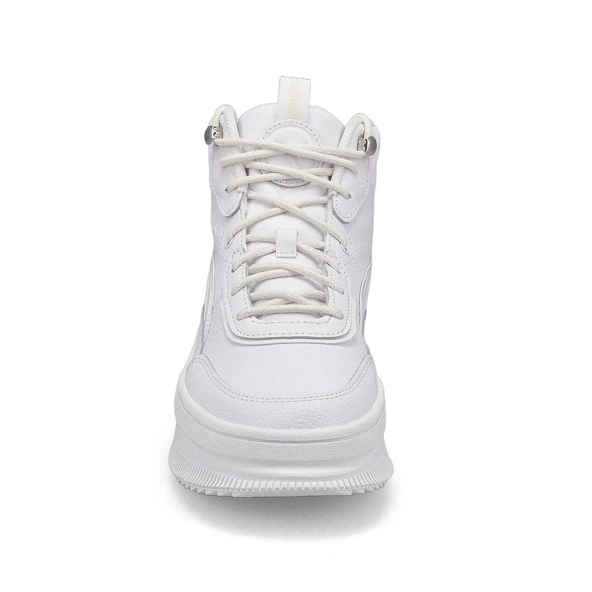 Puma Women's Mayra Hi Top Sneaker- White/Silv | SoftMoc.com