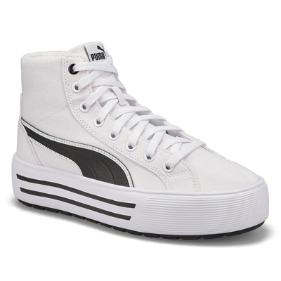 Lds Kaia 2.0 Mid High Top Sneaker - White/Black