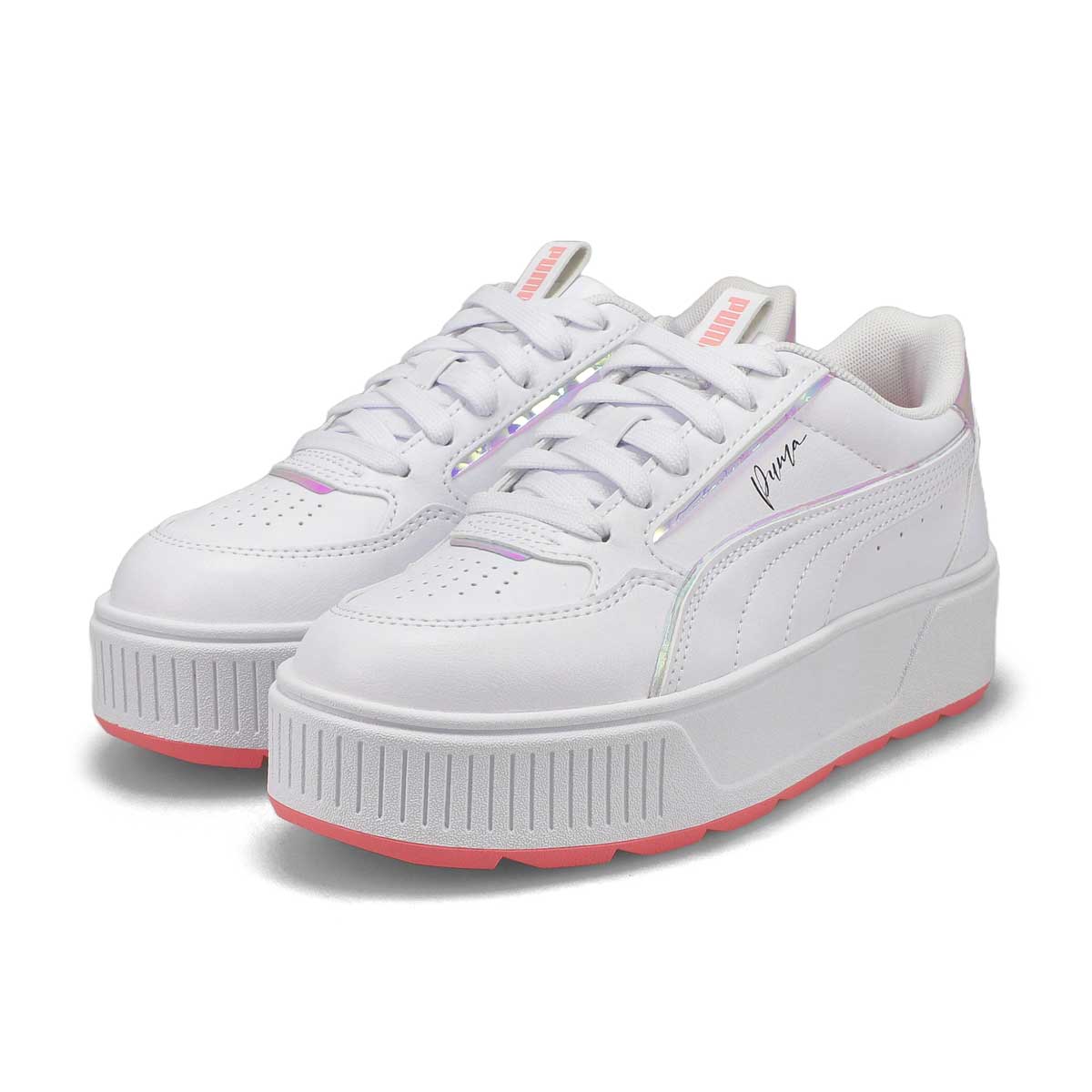 Baskets KARMEN REBELLE CRYSTAL WINGS JR, blanc/pêche, enfants