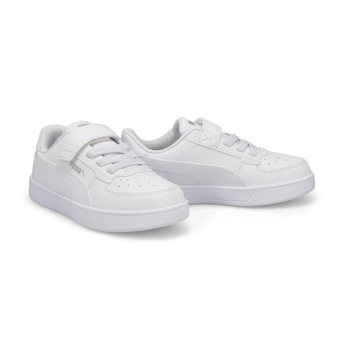 Baskets à lacets CAVEN 2.0 AC + PS, blanc/argent, enfants