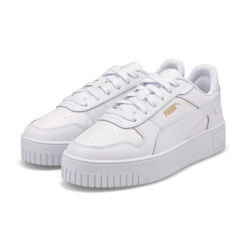 Kids' Carina Street Jr Lace Up Sneaker - White/Gol