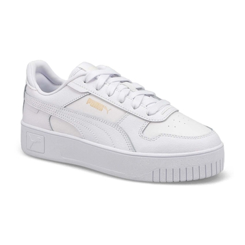 Kids' Carina Street Jr Lace Up Sneaker - White/Gol