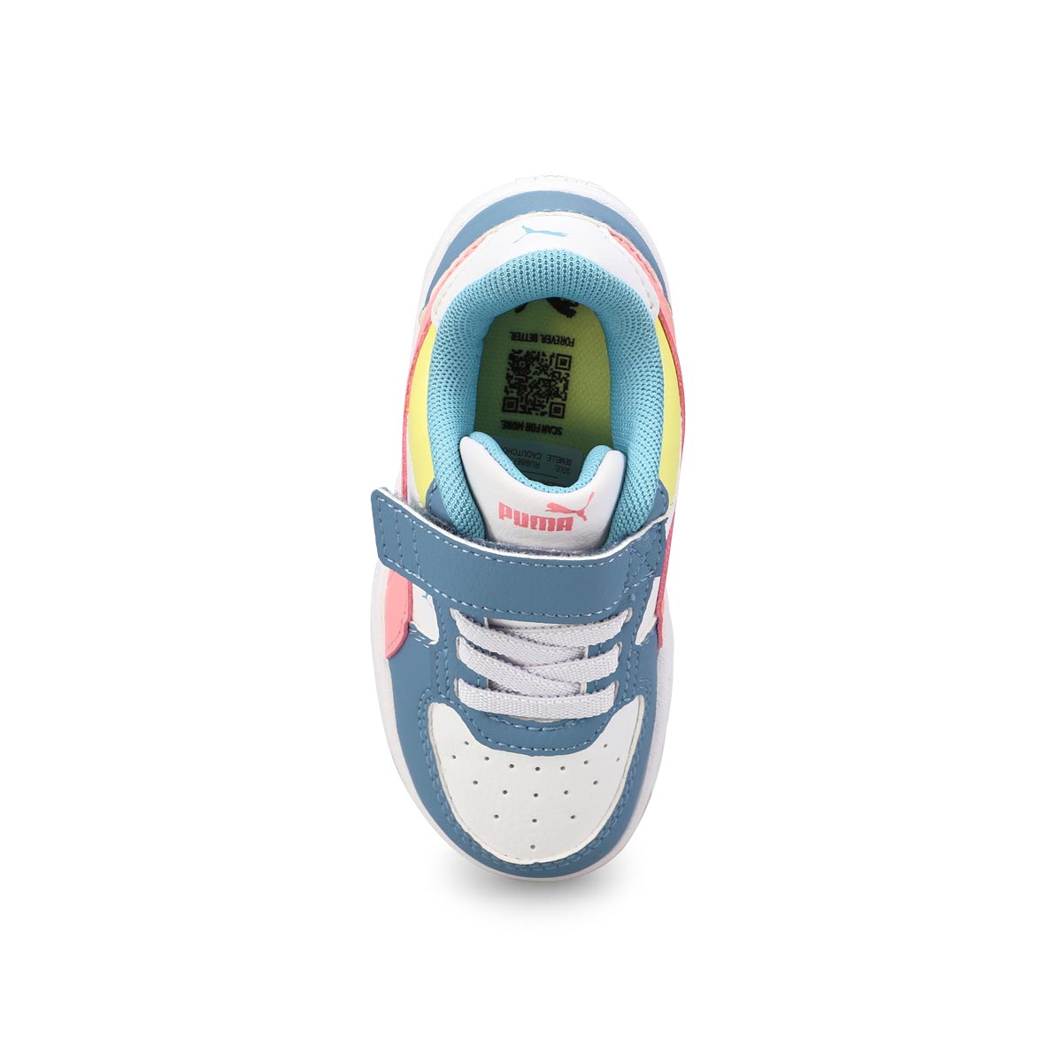 Baskets PUMA CAVEN 2.0 BLOCK, blanc/rose/bleu froid, bébés-F
