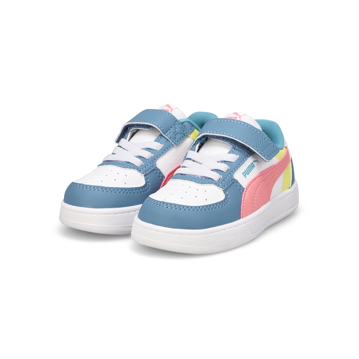 Baskets PUMA CAVEN 2.0 BLOCK, blanc/rose/bleu froid, bébés-F