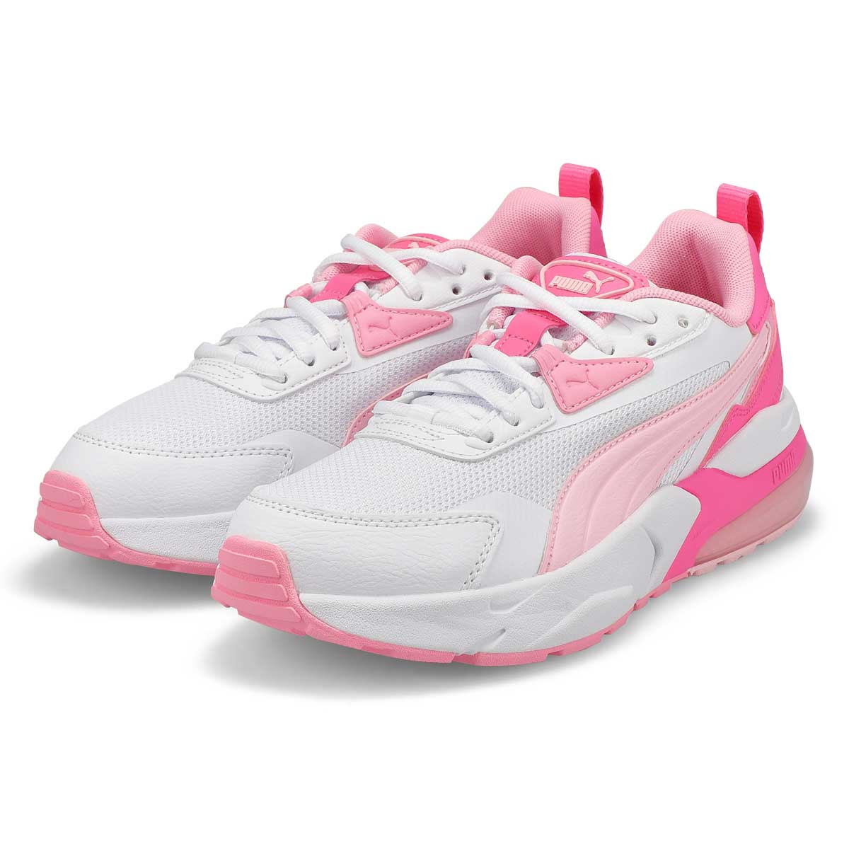 Women's Vis2k Lace Up Sneaker - White/Pink