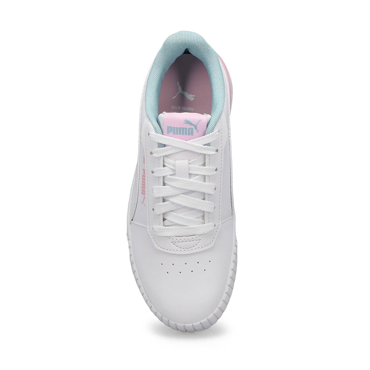 Girls' Carina 2.0 Tropical Jr Sneaker - White/Turquoise/Grape