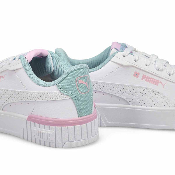 Girls' Carina 2.0 Tropical Jr Sneaker - White/Turquoise/Grape