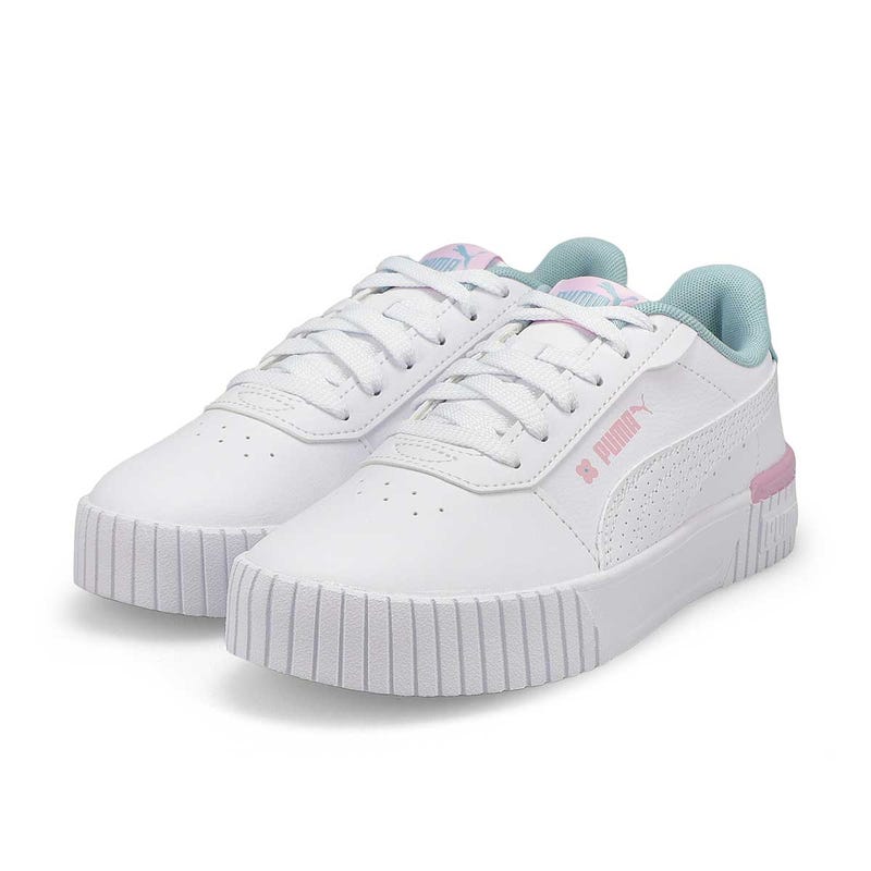 Girls' Carina 2.0 Tropical Jr Sneaker - White/Turquoise/Grape