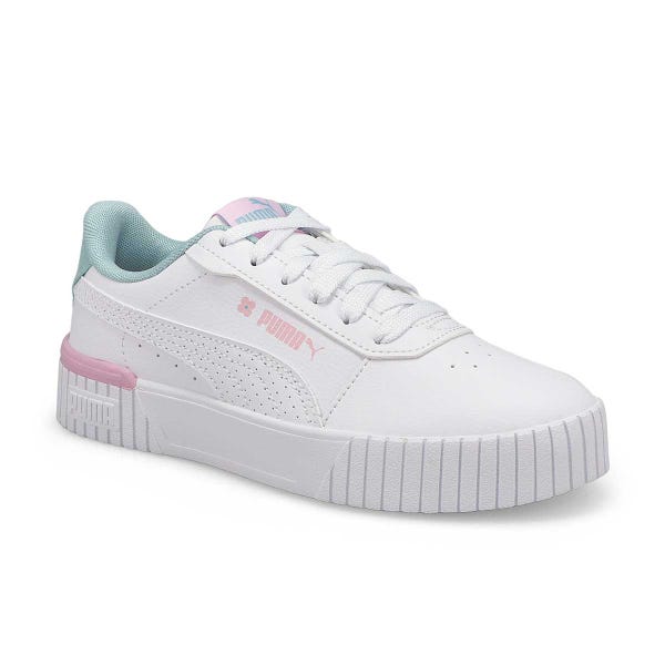 Girls' Carina 2.0 Tropical Jr Sneaker - White/Turquoise/Grape