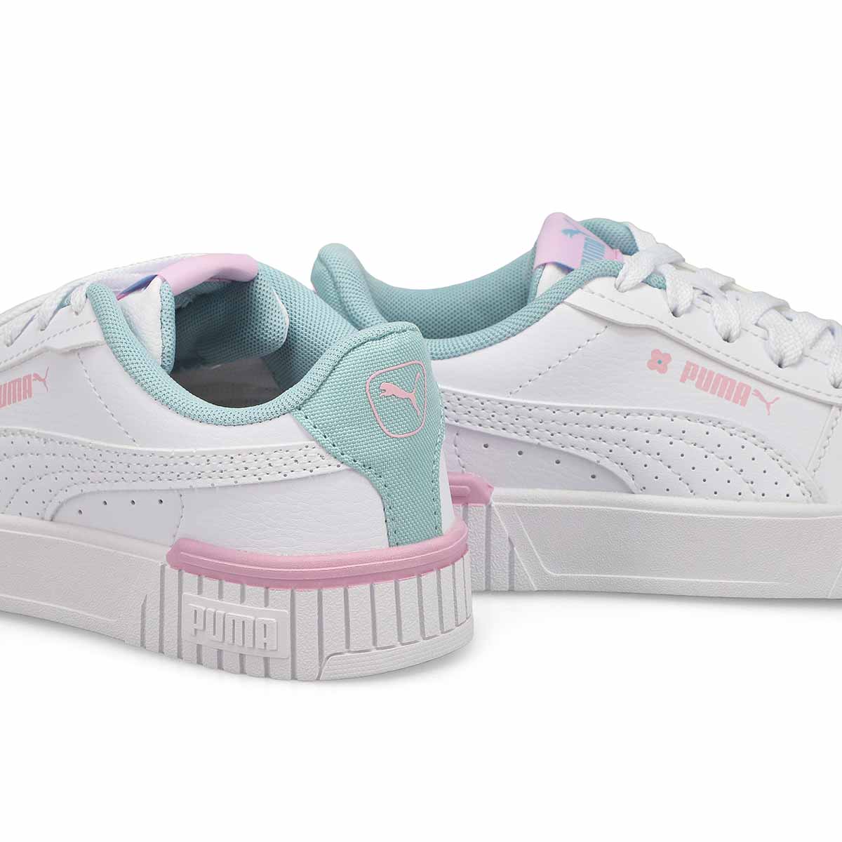 Basket CARINA 2.0 TROPICAL PS, blanc/turquoise/raisin, filles