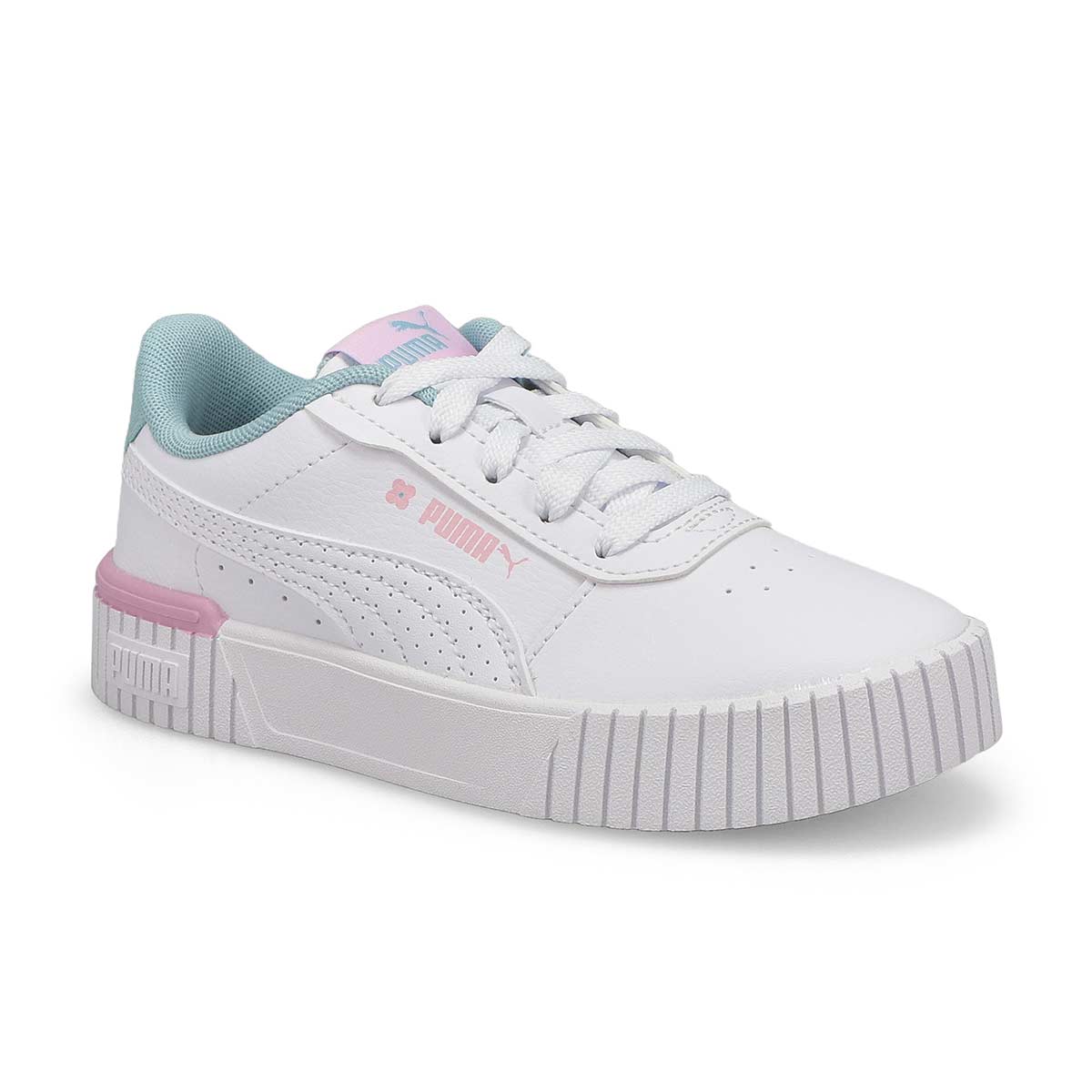 Girls'  Carina 2.0 Tropical Ps Sneaker - White/Tur