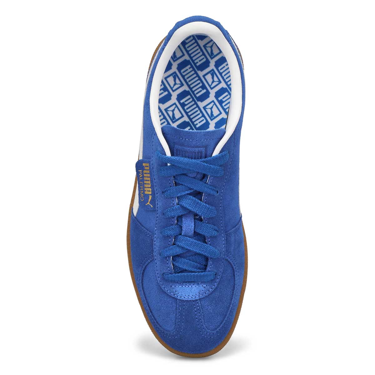 Baskets à lacets PALERMO, glaçure cobalt/blanc, hommes