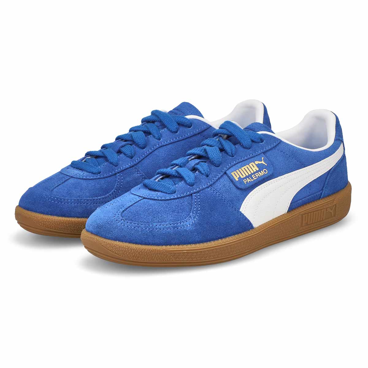 Baskets à lacets PALERMO, glaçure cobalt/blanc, hommes