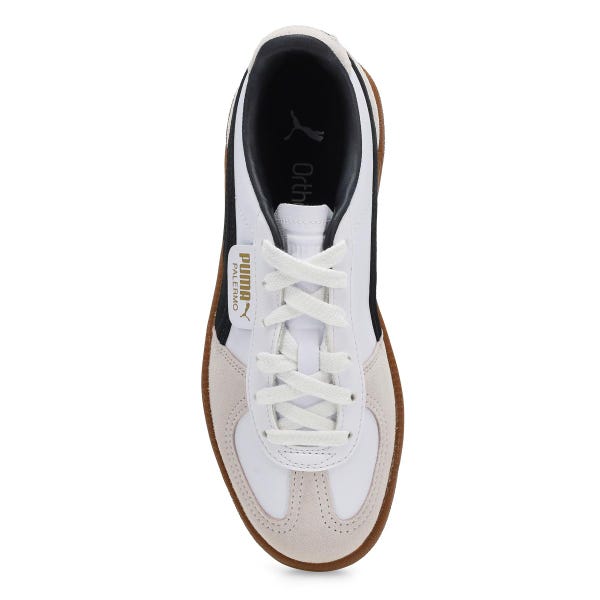Kids'  Palermo Lace Up Sneaker - Puma White/Vapor Gray/Gum