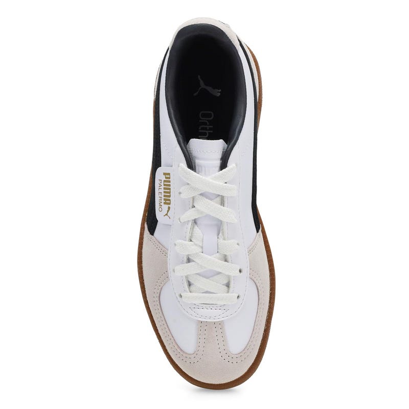 Kids'  Palermo Lace Up Sneaker - Puma White/Vapor Gray/Gum