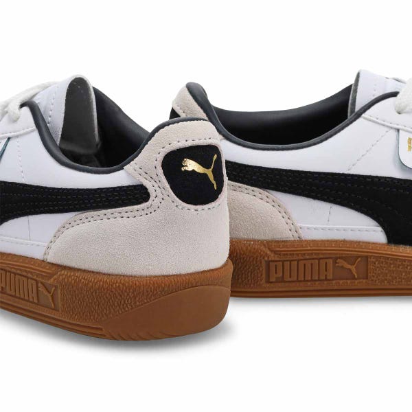 Kids'  Palermo Lace Up Sneaker - Puma White/Vapor Gray/Gum