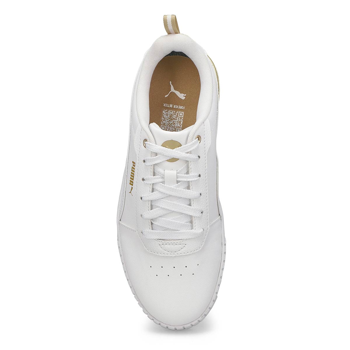 Baskets à lacets CARINA 2.0 METALLIC DREAM, blanc/or, femmes
