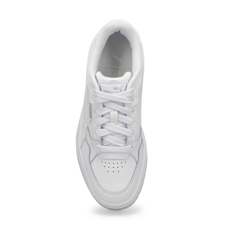 Girls'  Karmen II Idol Jr Platform Sneaker - White/White/Silver